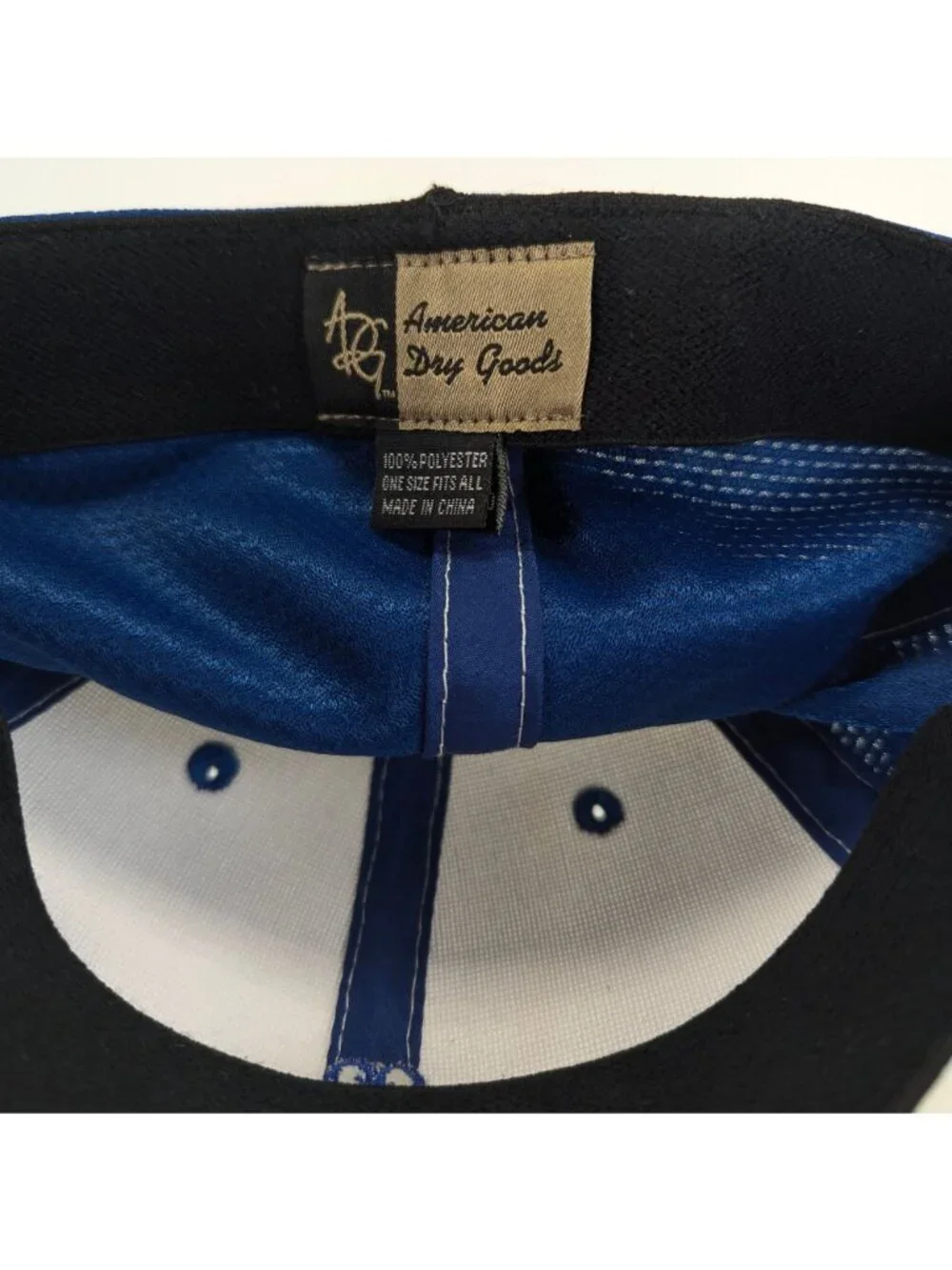 Erin Hills Golf Cap White Blue Clover Embroidered Adjustable Caddie Hat - Picture 8 of 9